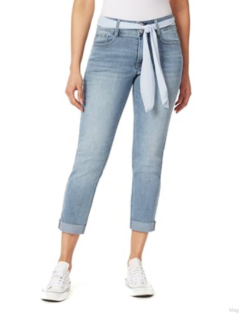 Curvy Convertible Skinny Jeans Mid-Rise Ankle Cotton Blend Stretch